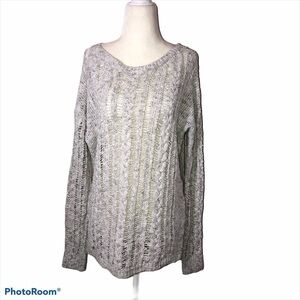 VINCE Loose Knit Linen Cotton Blend Tunic Sweater Sz S